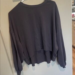 Dark Gray Cropped Oversized Sweatshirt